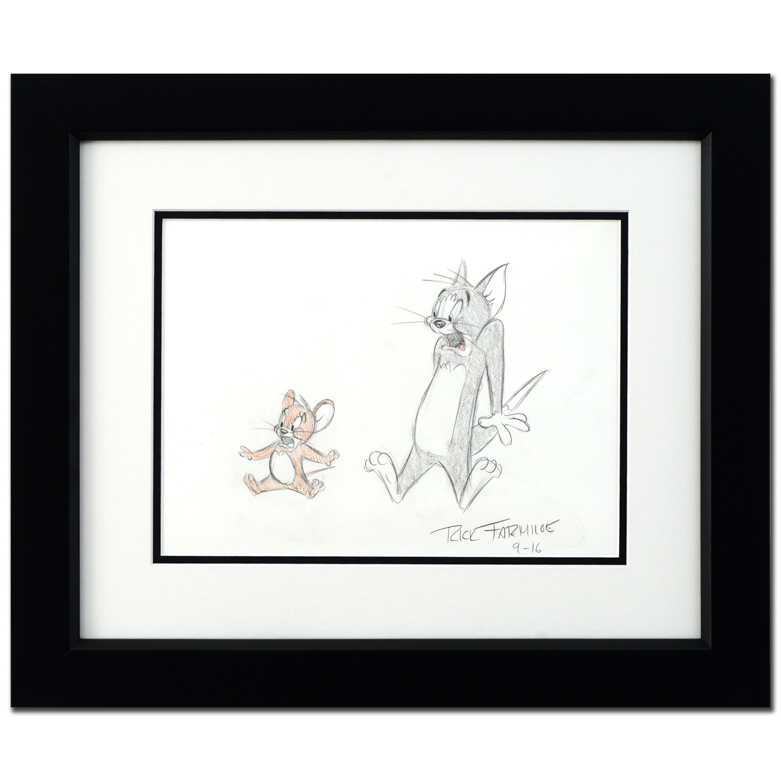 Rick Farmiloe "Tom and Jerry" Signed Sketch