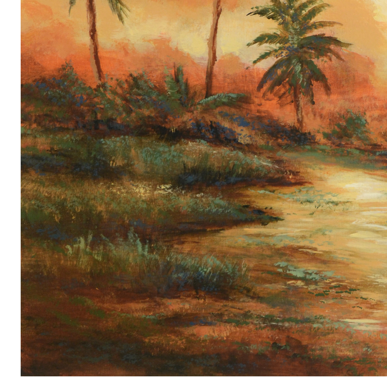 Joel David Holsinger "Wetland Sunset" Signed Original Canvas Painting