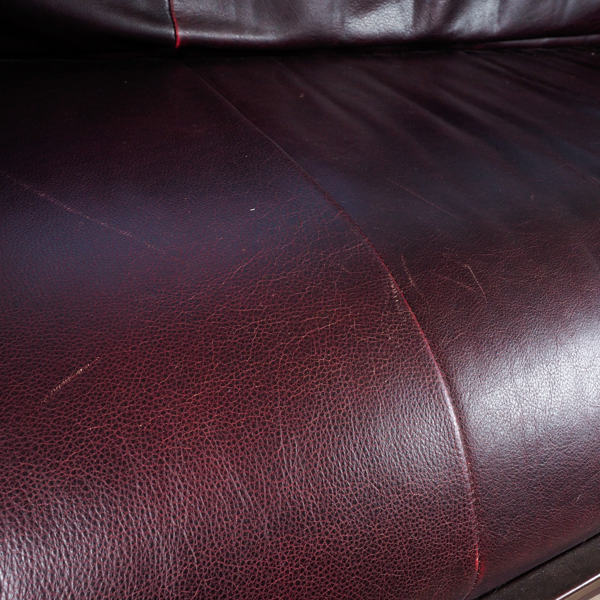 Chocolate Leather "Ernest Hemingway" Iron Sofa By Thomasville
