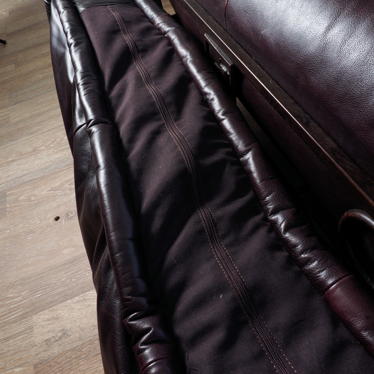 Chocolate Leather "Ernest Hemingway" Iron Sofa By Thomasville