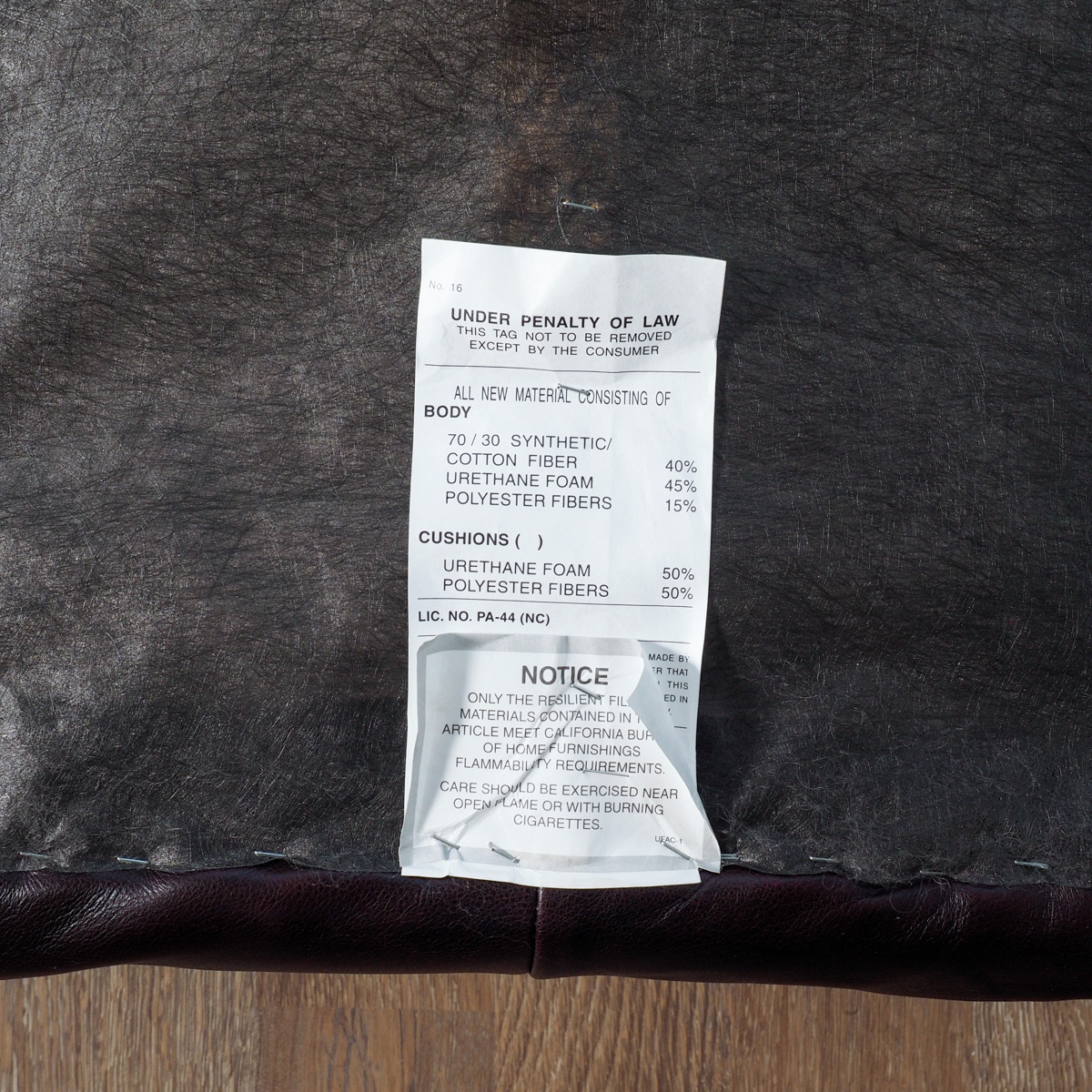 Chocolate Leather "Ernest Hemingway" Iron Sofa By Thomasville