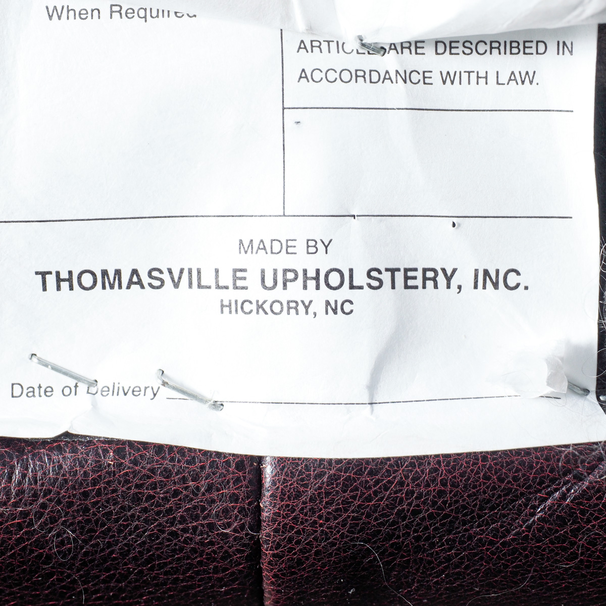 Chocolate Leather "Ernest Hemingway" Iron Sofa By Thomasville