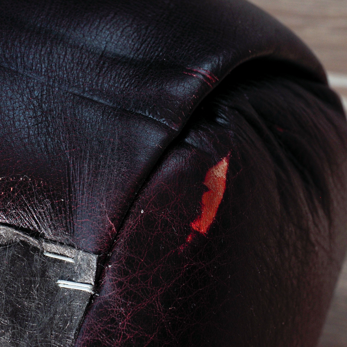 Chocolate Leather "Ernest Hemingway" Iron Sofa By Thomasville