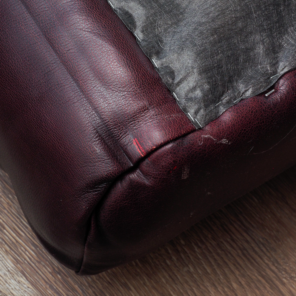 Chocolate Leather "Ernest Hemingway" Iron Sofa By Thomasville