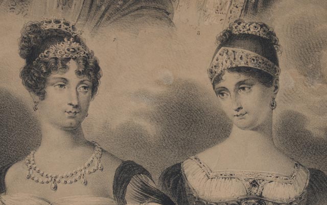 Antique 19th-Century Lithograph "Napoléon 1er. Empereur des Francais et sa Famille"