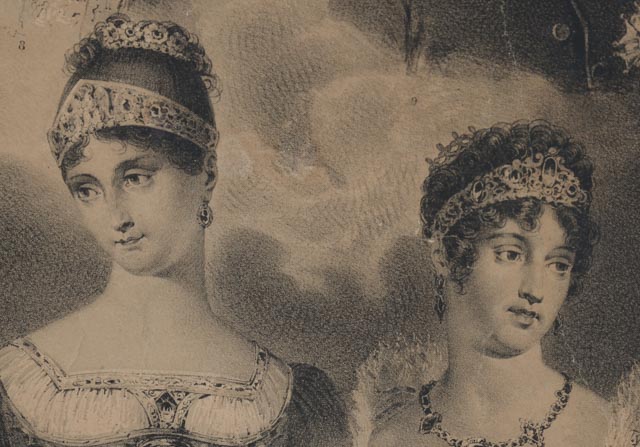 Antique 19th-Century Lithograph "Napoléon 1er. Empereur des Francais et sa Famille"