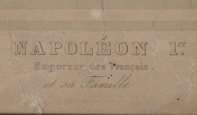 Antique 19th-Century Lithograph "Napoléon 1er. Empereur des Francais et sa Famille"
