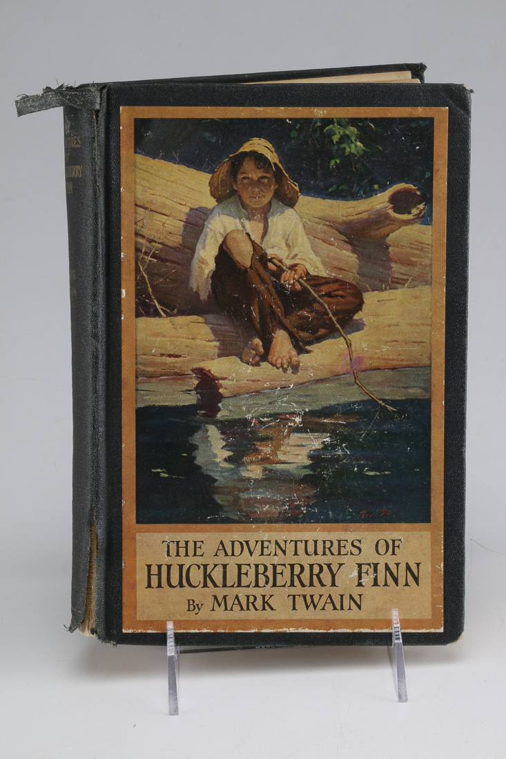 Collection of Four Vintage Books Including "Huckleberry Finn"