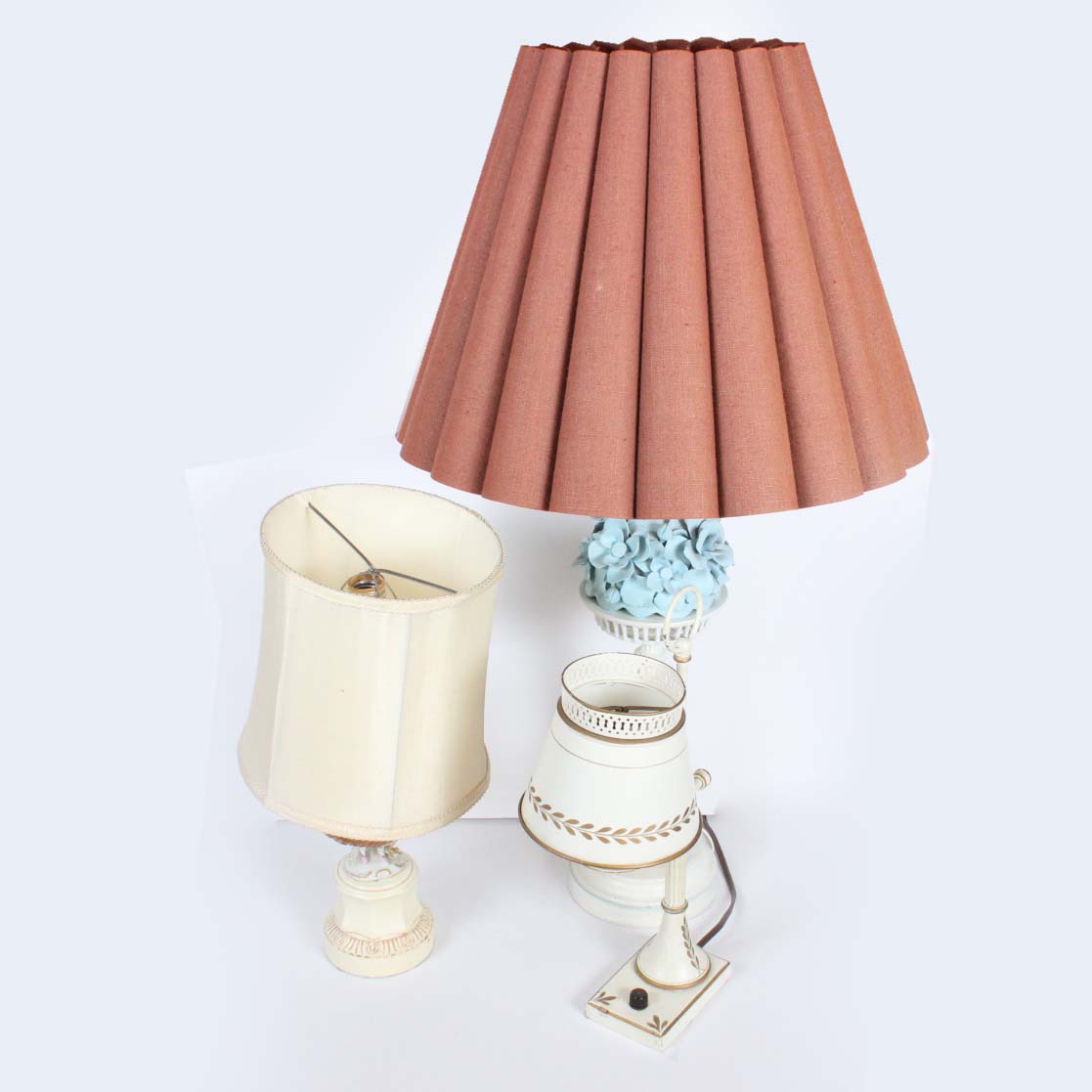 Grouping of Three Vintage Table Lamps