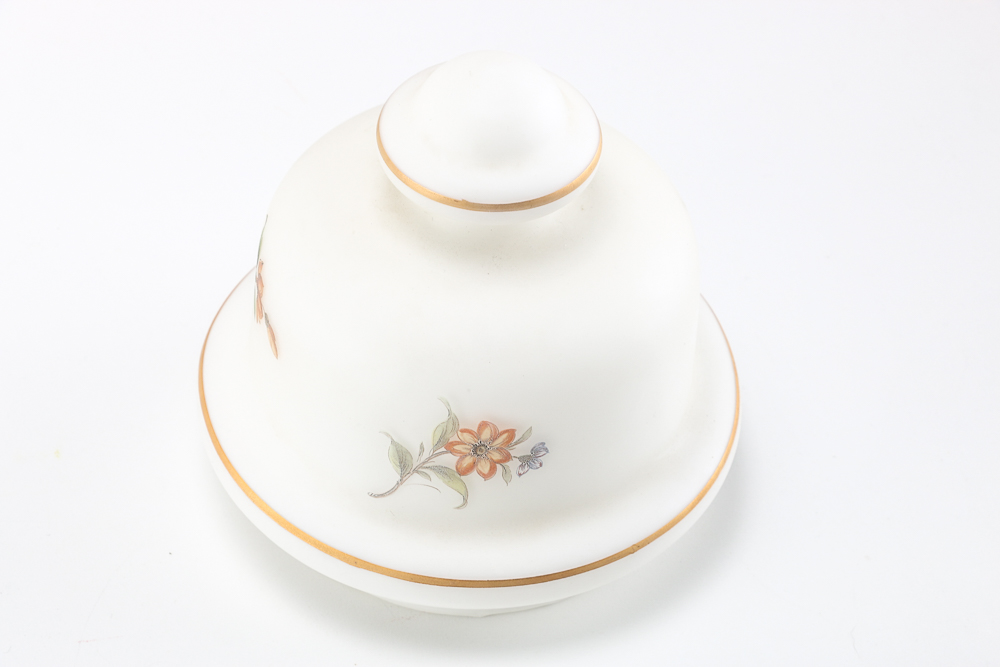 Vintage Italian Satin Art Glass Bird Vase