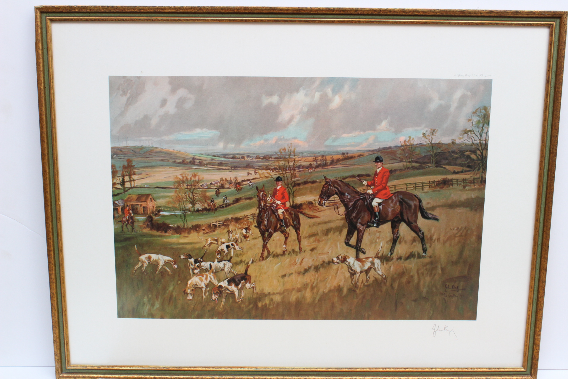 John King Signed Equestrian Offset Lithographs
