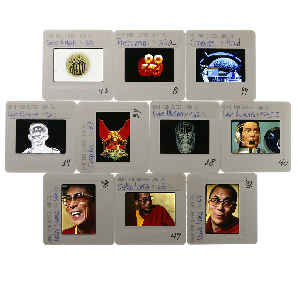 Collection of "Omni" Magazine Dalai Lama 1991 35mm Slides