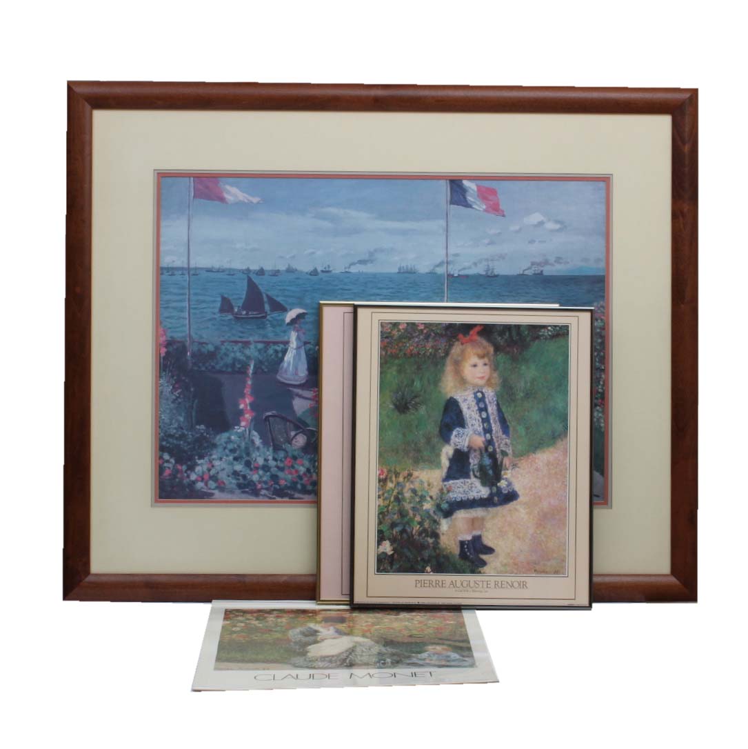 Renoir and Monet Offset Lithograph Reproductions
