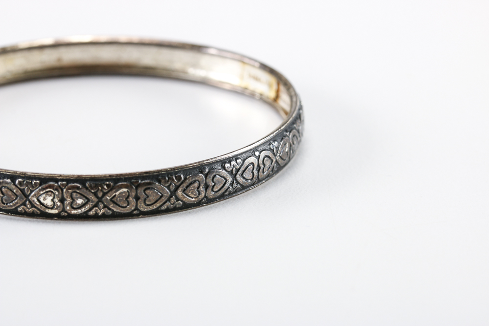 Sterling Silver Bangle Bracelets and Ring