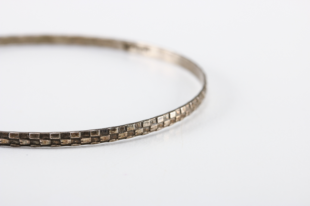 Sterling Silver Bangle Bracelets and Ring