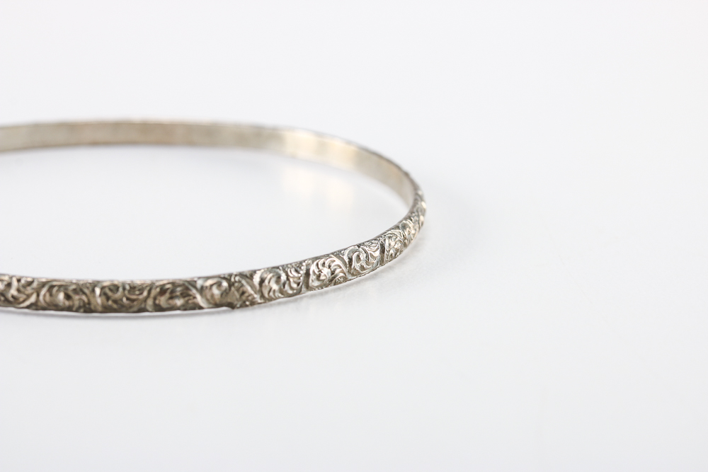 Sterling Silver Bangle Bracelets and Ring