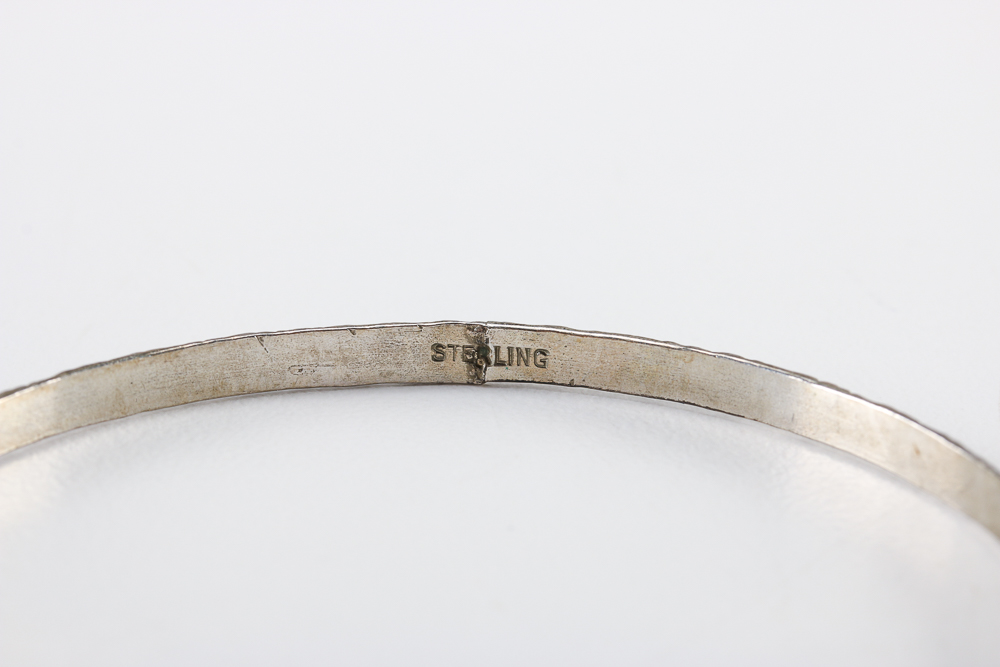 Sterling Silver Bangle Bracelets and Ring