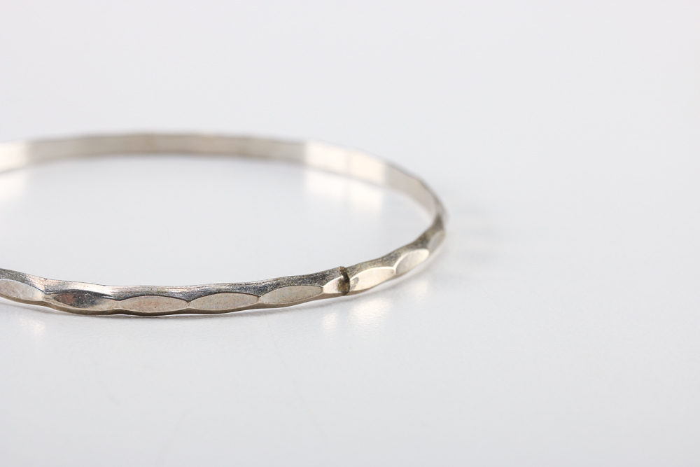 Sterling Silver Bangle Bracelets and Ring