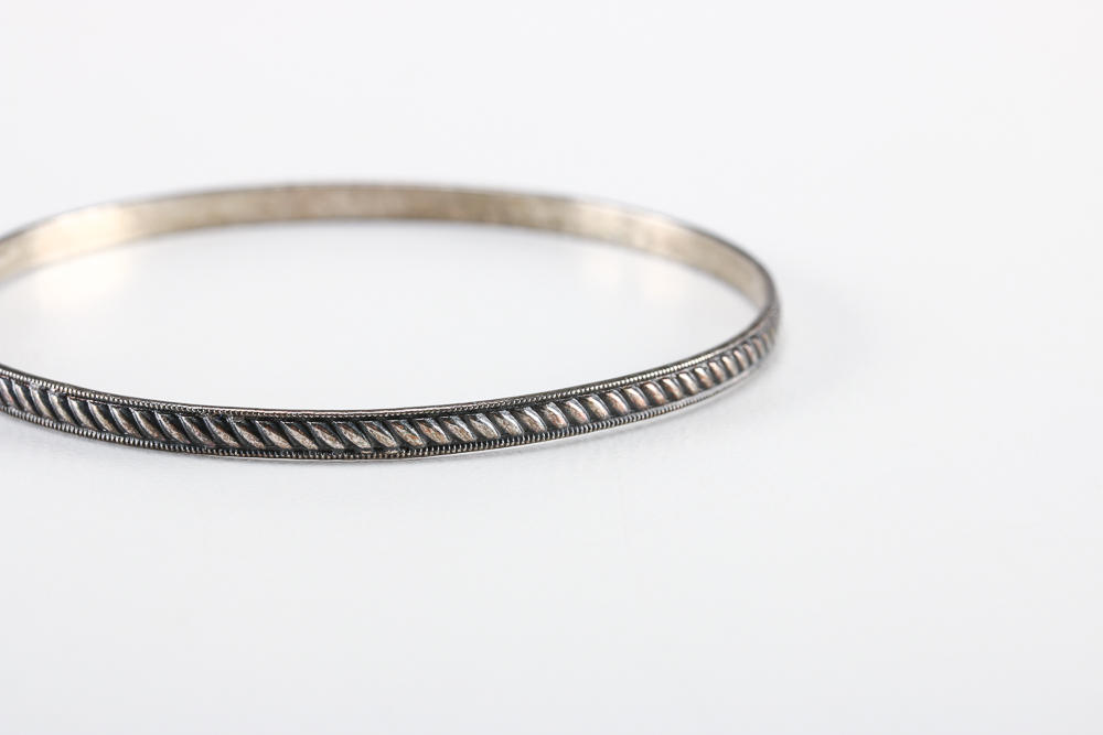 Sterling Silver Bangle Bracelets and Ring