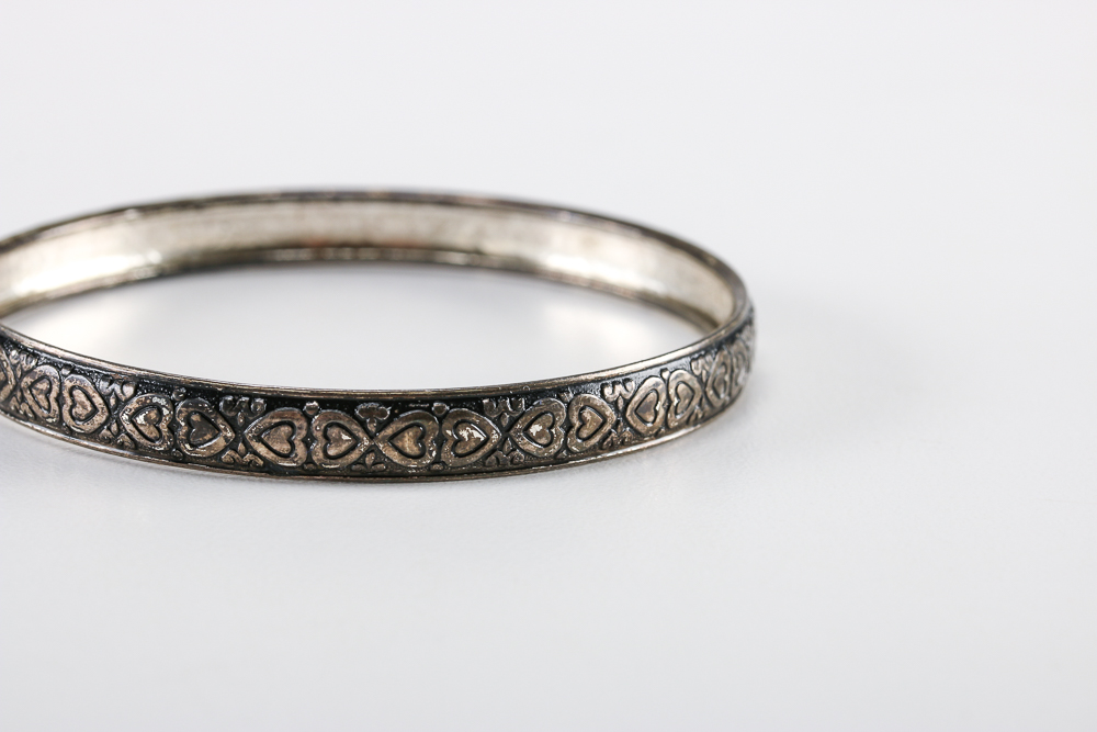 Sterling Silver Bangle Bracelets and Ring