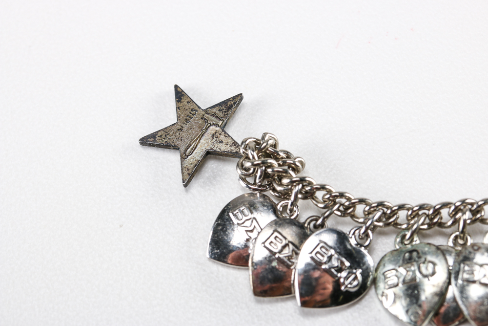 Sterling Sorority Charm Bracelet and Pins