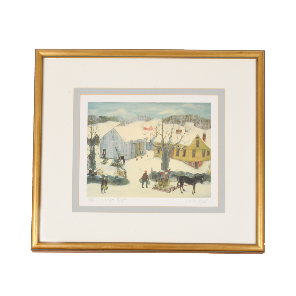 Will Moses Lithograph "Sugar Maples"