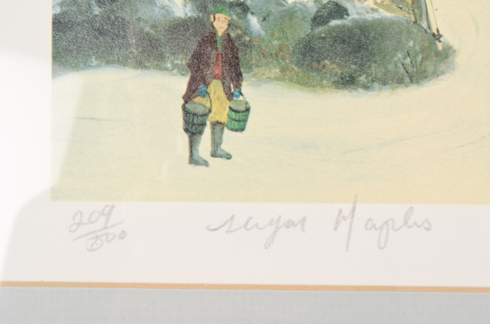 Will Moses Lithograph "Sugar Maples"