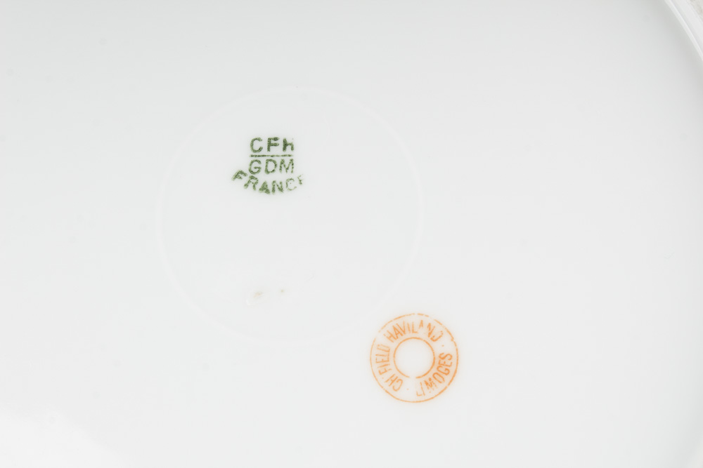 Assortment of Haviland and Limoges Pink Floral Dishes