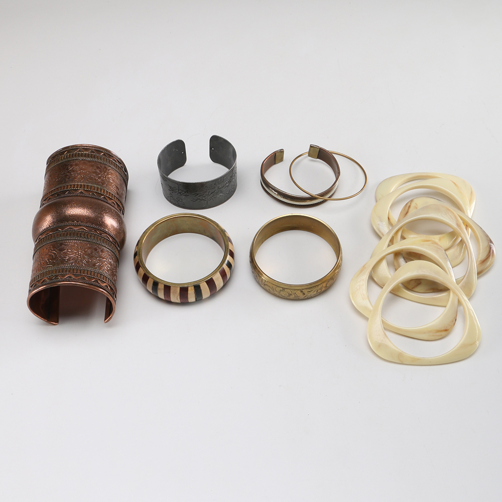 Collection of Bangle and Cuff Bracelets