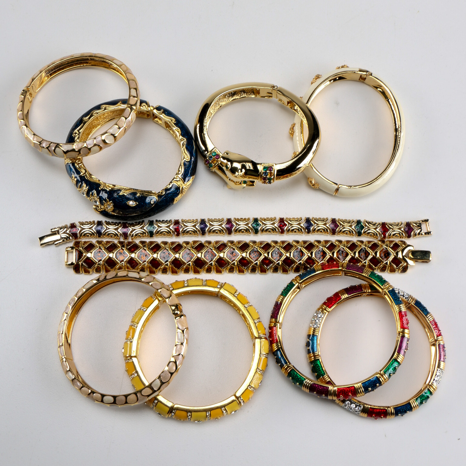 Colleciton of Joan Rivers Enameled Bracelets