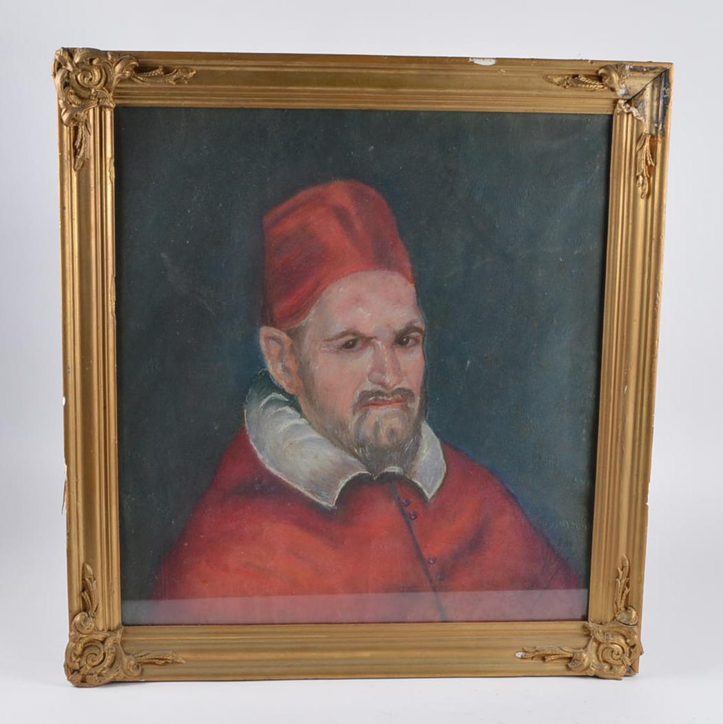 Original Pastel Study of Pope Innocent after Painting by Velasquez