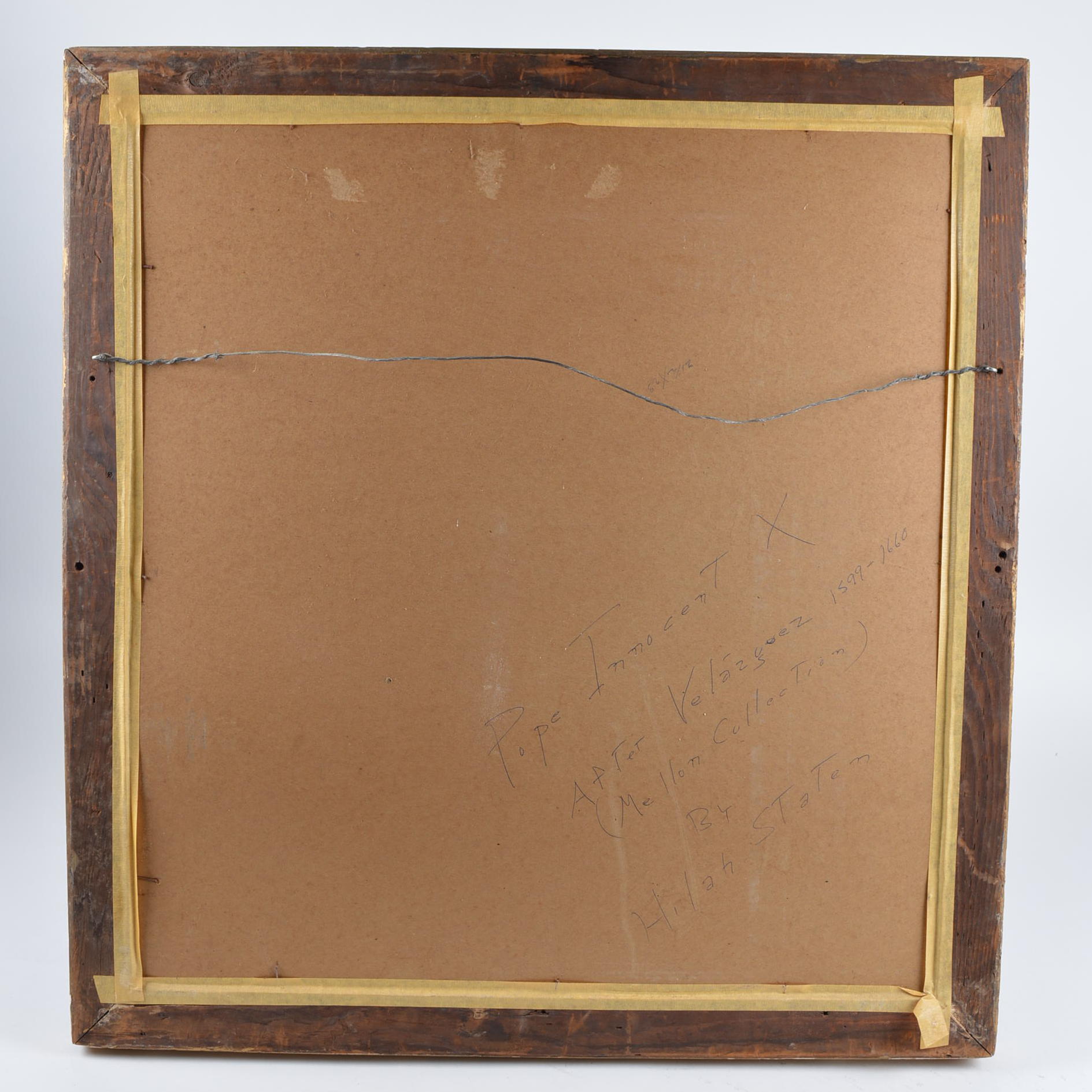 Original Pastel Study of Pope Innocent after Painting by Velasquez