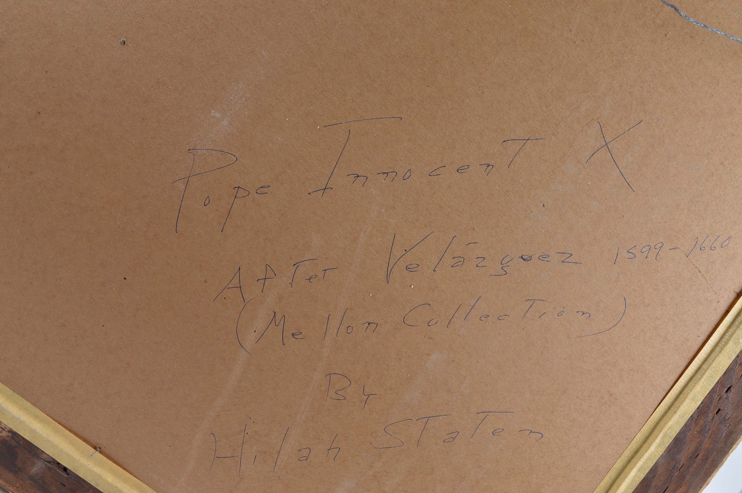 Original Pastel Study of Pope Innocent after Painting by Velasquez