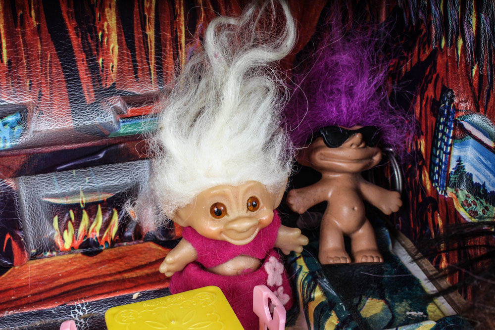 Vintage Troll House and Trolls