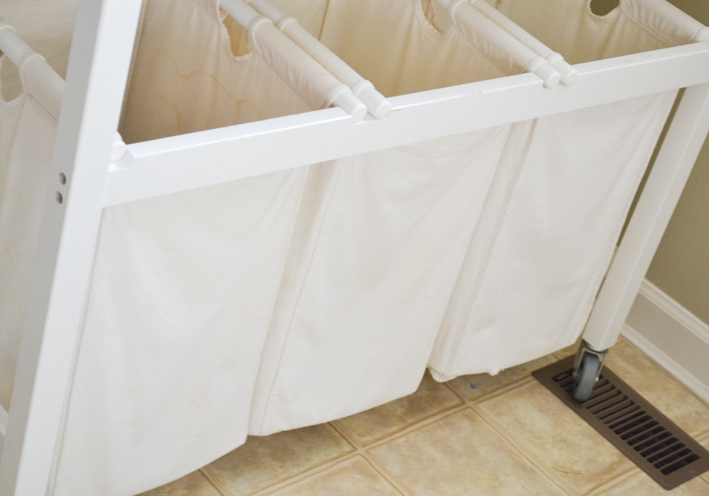 Laundry Bin Table on Caster Wheels