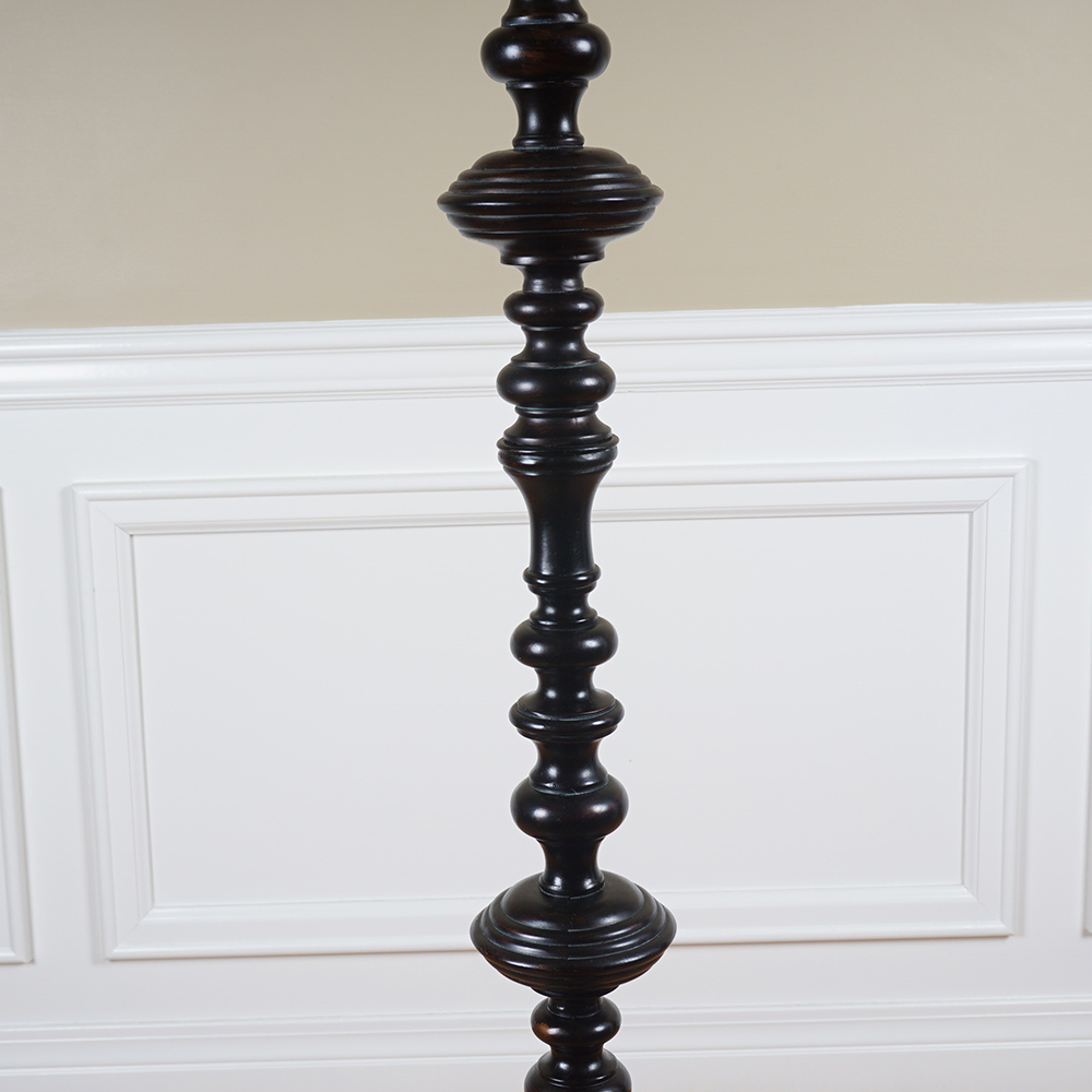 Black Bobbin Turned Floor Lamp