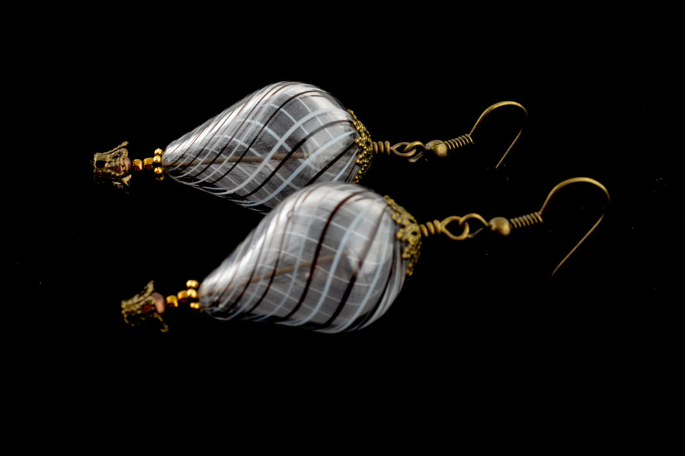 Handcrafted Hot Air Balloon Blown Glass Earrings
