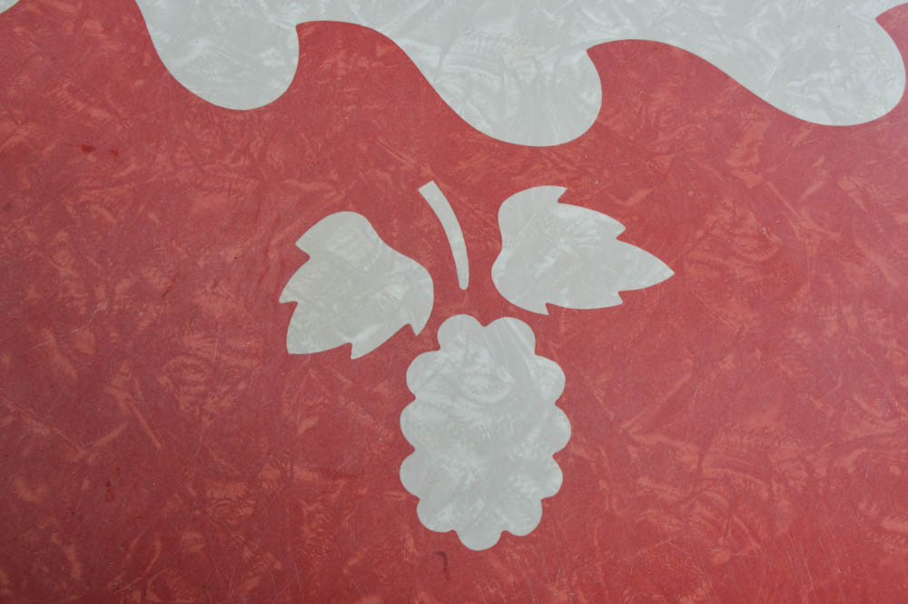 Vintage 1950s Red Formica Table and Three Chairs