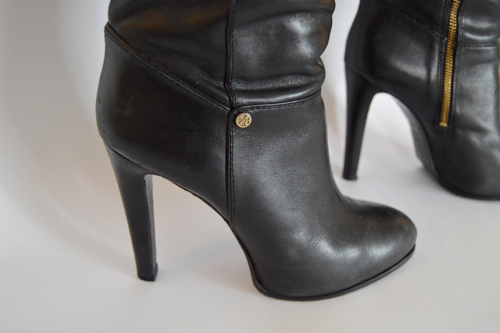 Tory Burch High Heel Black Leather Boots
