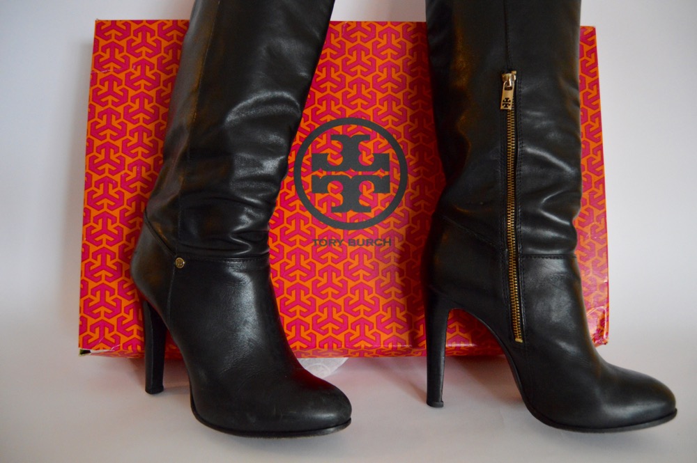 Tory Burch High Heel Black Leather Boots