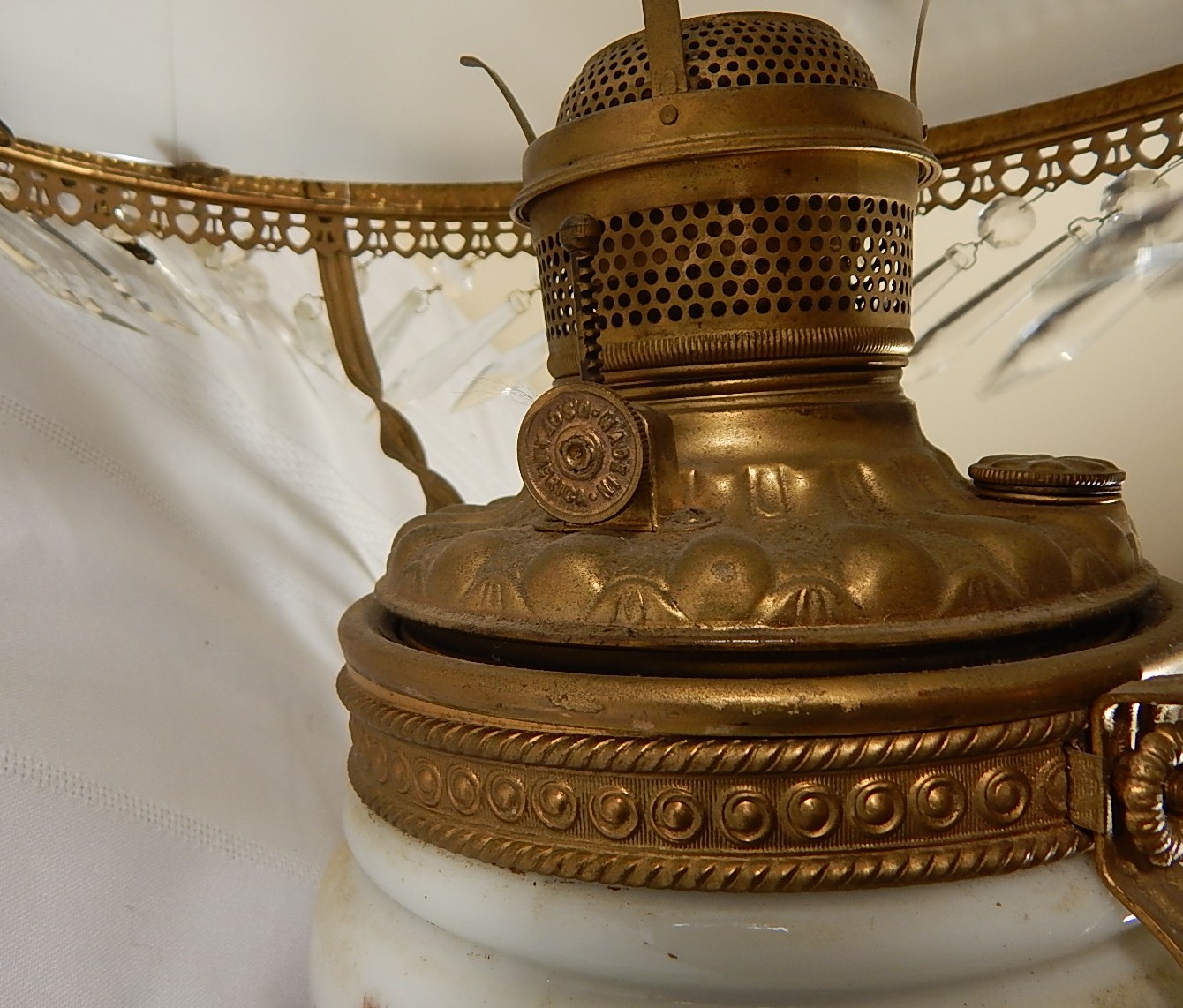 Antique Victorian Hanging Oil Lamp