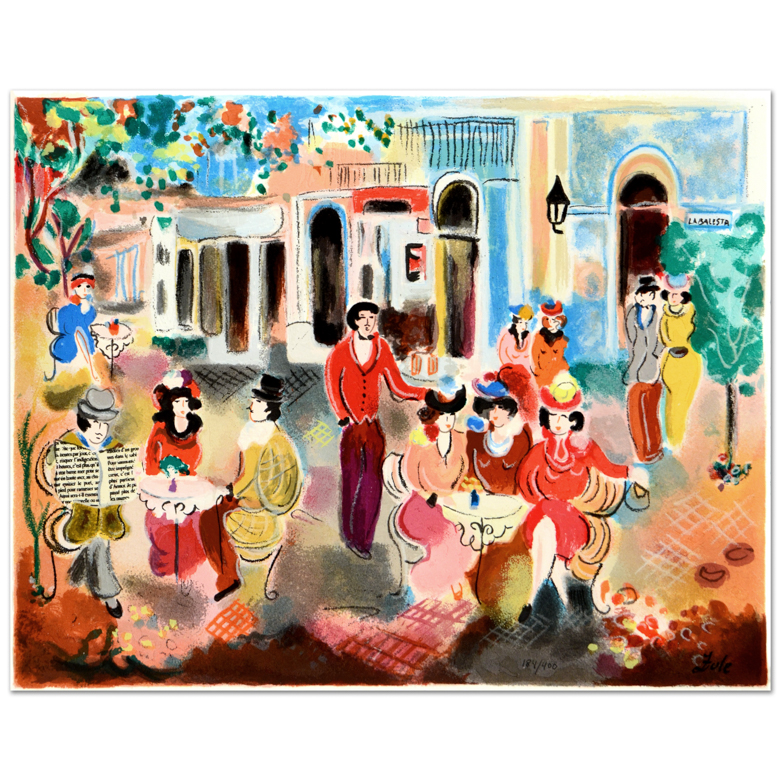 Aaron Zule "Cafe La Balesta" Signed Limited Edition Serigraph