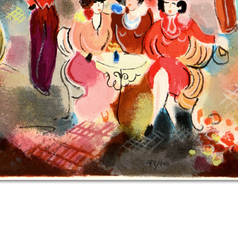 Aaron Zule "Cafe La Balesta" Signed Limited Edition Serigraph