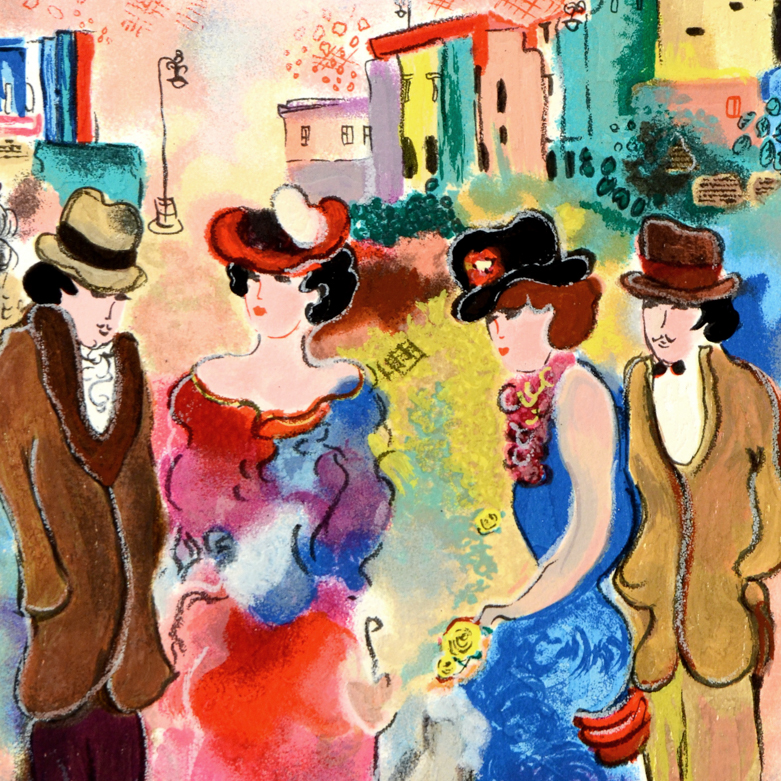 Aaron Zule "Two Couples" Signed Limited Edition Serigraph