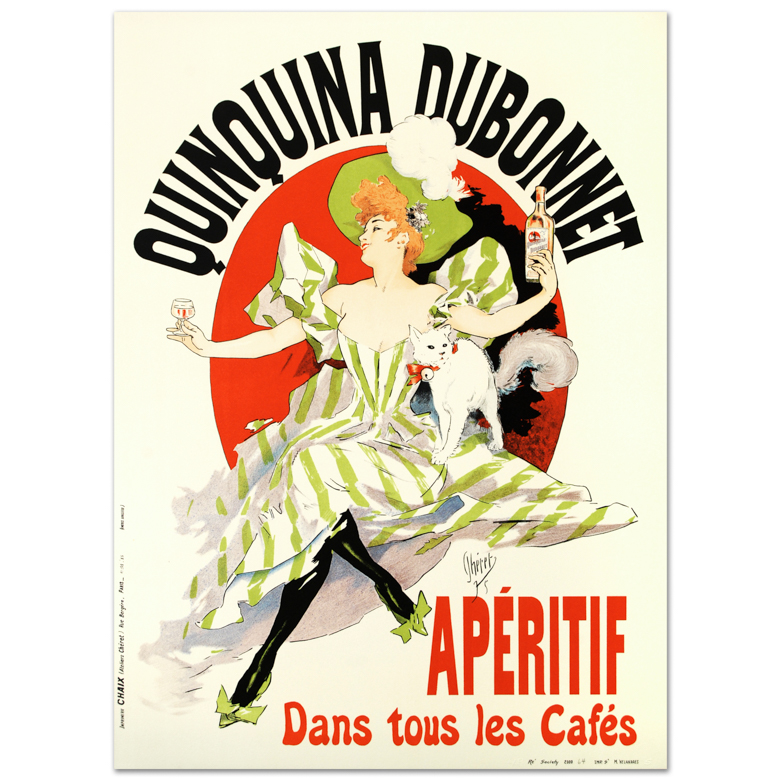 RE Society "Quinquina Dubonnet" Hand Pulled Lithograph After Jules Cheret