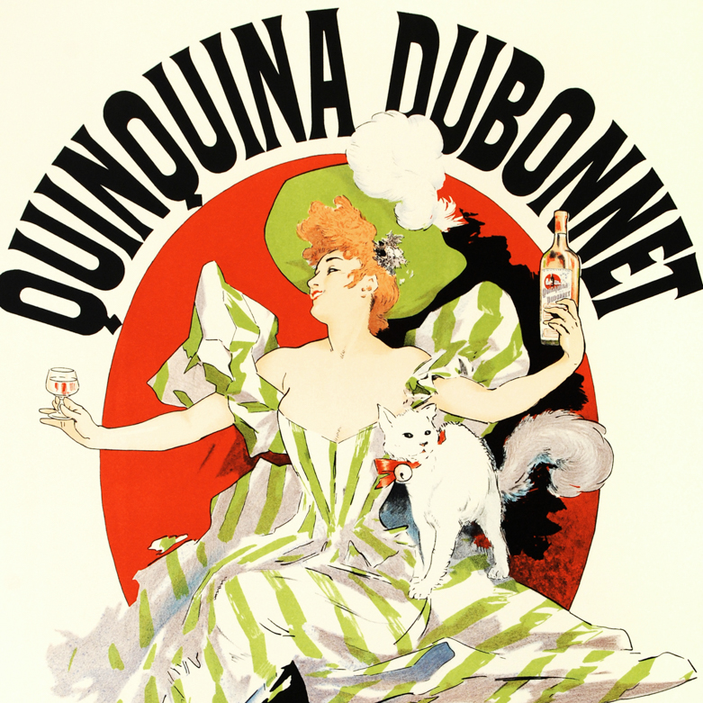RE Society "Quinquina Dubonnet" Hand Pulled Lithograph After Jules Cheret