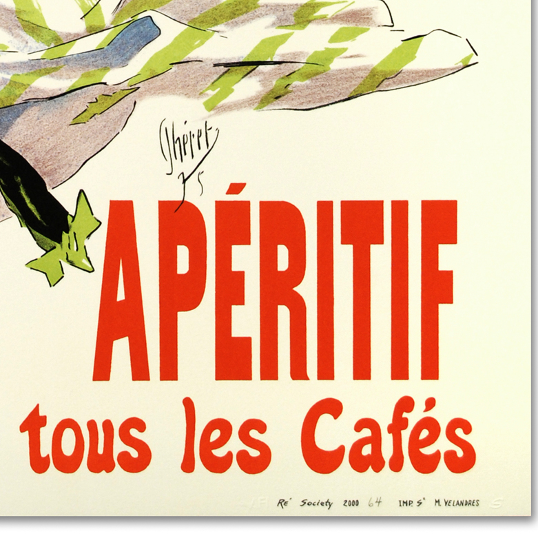 RE Society "Quinquina Dubonnet" Hand Pulled Lithograph After Jules Cheret