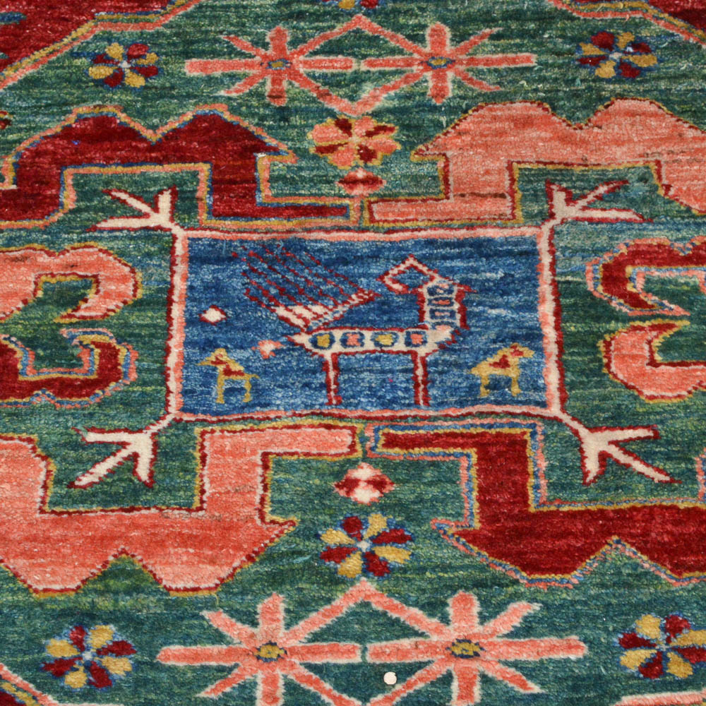 Exceptional Handwoven Kazak Cloud-band Chondzoresk Area Rug