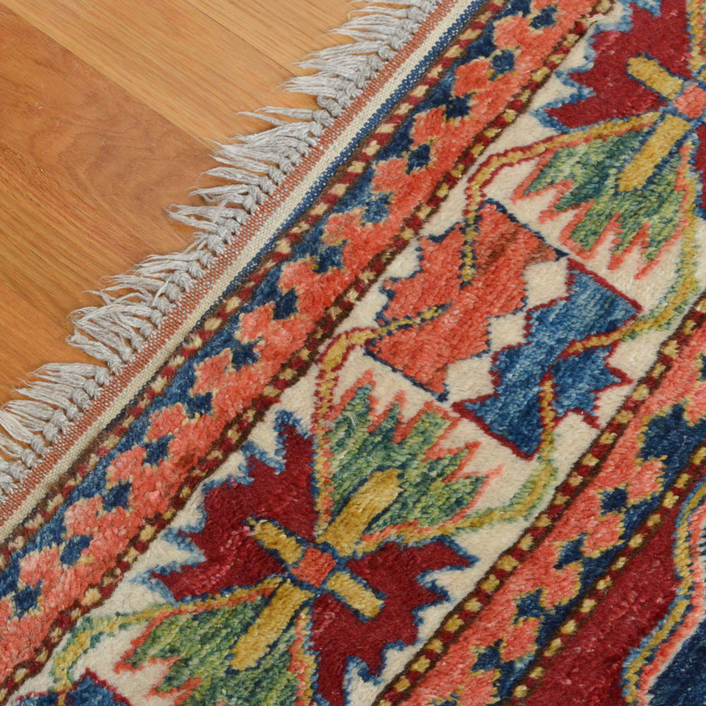 Exceptional Handwoven Kazak Cloud-band Chondzoresk Area Rug