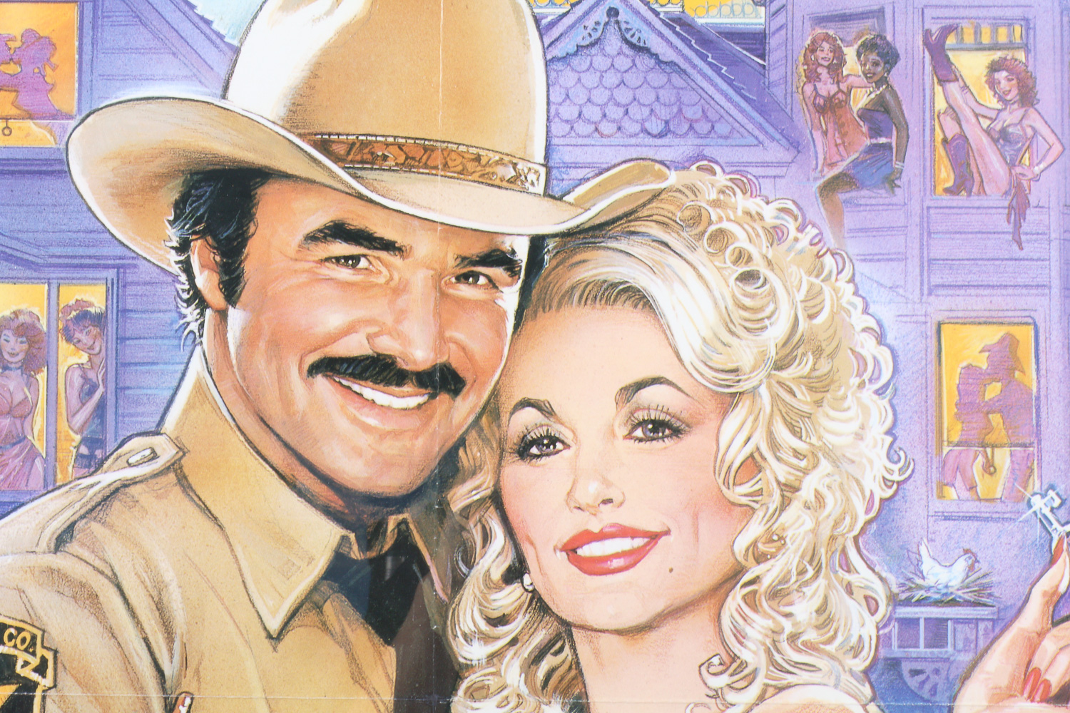 Burt Reynolds, Dolly Parton 1982 Framed Movie Poster